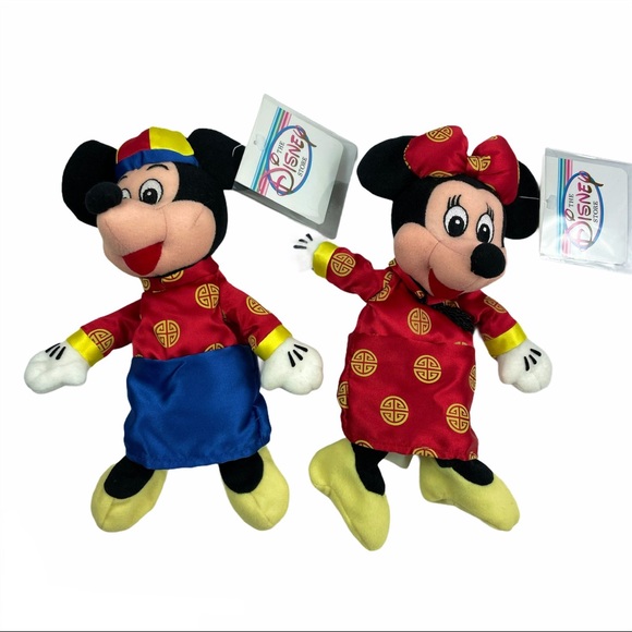 Hong Kong Disney Store Chinese New Year Mickey & Minnie Mouse Disney Plush Toys - Picture 3 of 12